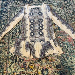 Free people x Urban Outfitters Boho Pink Tunic Top with a pocket